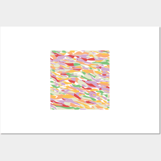 Bright Colorful Flowing Abstract Water Blobs Posters and Art